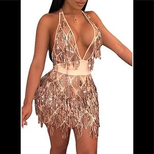 Rose gold/ pink party or photoshoot dress